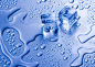 晶莹剔透的冰块水珠高清图片 - 素材中国16素材网