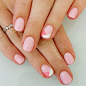 Pretty in PINK! Loving this fun frenchie that clients have been sporting lately. #oliveyourmani  (at Olive and June):  #美甲#