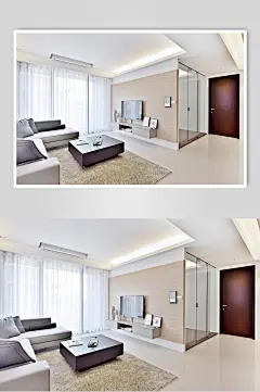 简洁时尚家居现代简约二居室图片