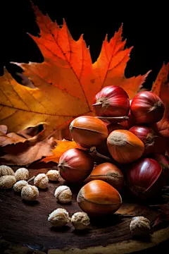 熟板栗美味糖炒栗子食品摄影图