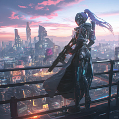 醉一笑采集到科幻女人物画面