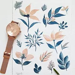 水彩---素材小画 - 高清图片，堆糖，美图壁纸兴趣社区