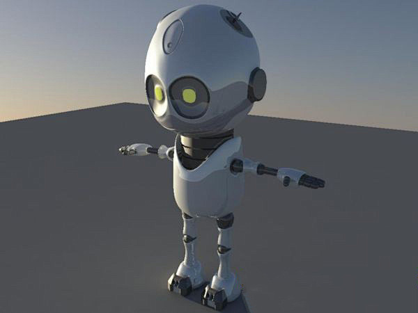 卡通_怪异的机器人3D模型 免费下载 -...