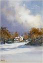 "Home" thomas w schaller : watercolor 22 x15 inches 22 dec. 2014