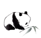 可爱水墨大熊猫中国风元素png