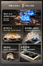 美的（Midea）美颐享燃气灶天然气 双灶5.2kW 猛火灶 家用防干烧 烟灶联动 可调底壳 钢化玻璃 台嵌两用Q518S-A 【JZT-Q518S-A天然气5.2kW】 防风锅支架【图片 价格 品牌 报价】-京东