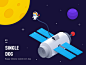 Single dog satellite astronauts universe dog