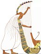 古埃及竖琴壁画