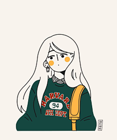 今天啥谁采集到人物(插画)