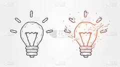多边形矢量插图的一个灯泡，想法，灵感或解决方案的概念，灯泡爆炸创意旗帜或模板。