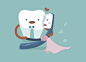 绅士牙齿与女士牙刷，牙齿牙齿概念牙齿跳舞矢量图素材