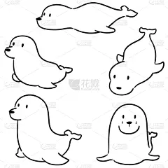 海狮,可爱的,华丽的,狮子,哺乳纲,动物,装饰物,布置,坐,绘制