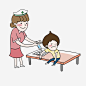 卡通打针的小孩免抠图_新图网 https://ixintu.com 小孩 卡通 打针的 手绘 护士 疼痛的 看病
