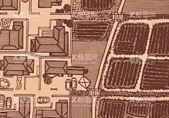 手绘村庄俯瞰图  - 源文件下载【酷图网】手绘插画,手绘村庄,田园风光,线条画,俯瞰,鸟瞰,儿时