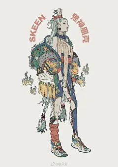 炫酷鬼神朋克少女
,
人物插画艺术家
,
ZeenChin ​​​​