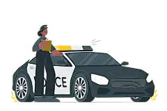 警车插画