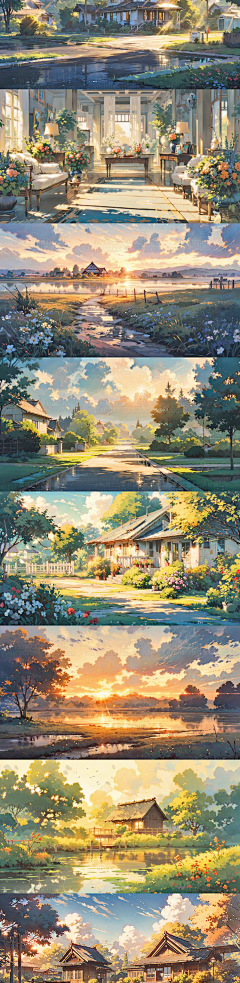 AI · 场景-花瓣网|陪你做生活的设计师 | 计参考 背景插画临摹图-淘宝网