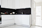 54平米的简约风格古典公寓厨房装修效果图片 黑白色厨房装修图片 厨房橱柜图片