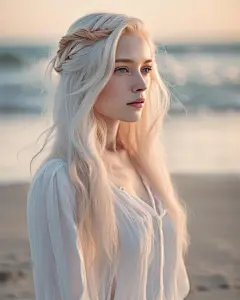 Ai Woman, White Hair