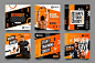 Free Vector  Gradient health  fitness post collection with photo