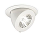 Round recessed ceiling HID spotlight (adjustable, metal-halide)