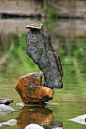 River stones in balance