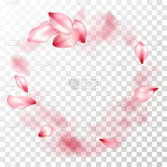 粉色,花瓣,樱之花,数码图形,分离着色,白色,自然,部分,落下,淋浴