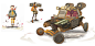 Atomic Delivery - Parche Blacksmith Bros, Sergi Brosa : Parche Blacksmith Brothers. The moustache one is P-9, the beardy guy is Bronco.
They would be that special characters who would create for you special and weird weapons, if you have the items they  n