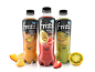 Frizz ::: : Frizz es un jugo de frutas ligeramente gasificada para la cual diseñamos una estructura que tuviera estabilidad y al mismo tiempo cuerpo, altura y una silueta diferenciadada en la categoría de bebidas. Para el diseño estructural del Packaging 