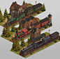 Forge of Empires WinterTrains, Manuel Vormwald : Concept Art for the Winter Event Trains I did for Forge of Empires. First trains of the game!