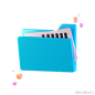 文件夹文件文档格式纸张3D图标 folder file document format paper icon