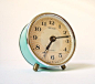 What Home Means to Me: vintage aqua alarm clock: 