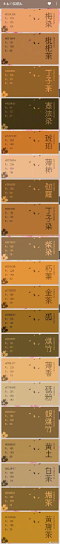 #电商知识# 美工必看的日本の传统色及其RGB值！ ​
