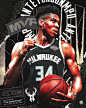 NBA art sports basketball giannis Antetokounmpo Milwaukee Bucks Nike adidas jordan