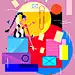 Adobe Photoshop bauhaus branding  Character Digital Art  editorial Fashion  geometry ILLUSTRATION  Shopping