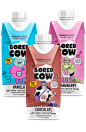 three bottles of bored cow chocolate milk