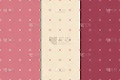 几何背景。套樱桃红无缝图案