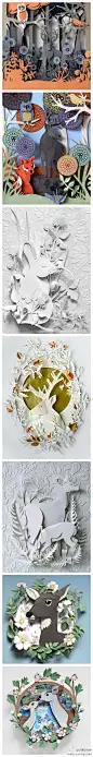 Helen Musselwhite的3D森林童话风纸艺作品