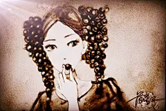 #沙画##手绘#葡萄酒再也回不到最初的葡萄，就如我们，无法再回到单纯的模样。-----葡萄小妹 