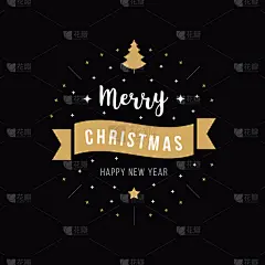 文字,黄金,黑色背景,请柬,贺卡,节日,绘画插图,圣诞树,新的