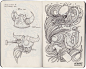 Moleskine V : Some pages of my Moleskine sketchbook from July 2013 to December 2014.