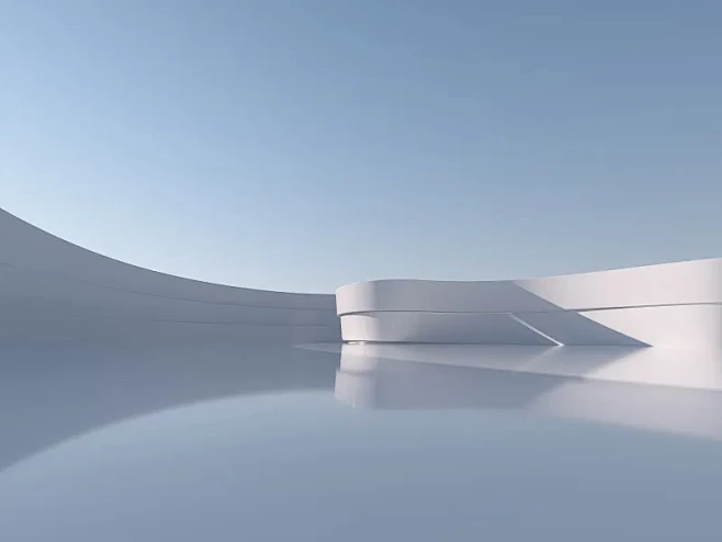 抽象的混凝土建筑背景。三维渲染图片下载