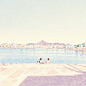 # 插画+ # 孤独。（作者：Kyutae Lee）