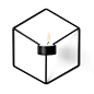 【現貨】丹麥原裝進口Menu 立體幾何個性燭台牆壁燭台 (黑色)-淘宝网
