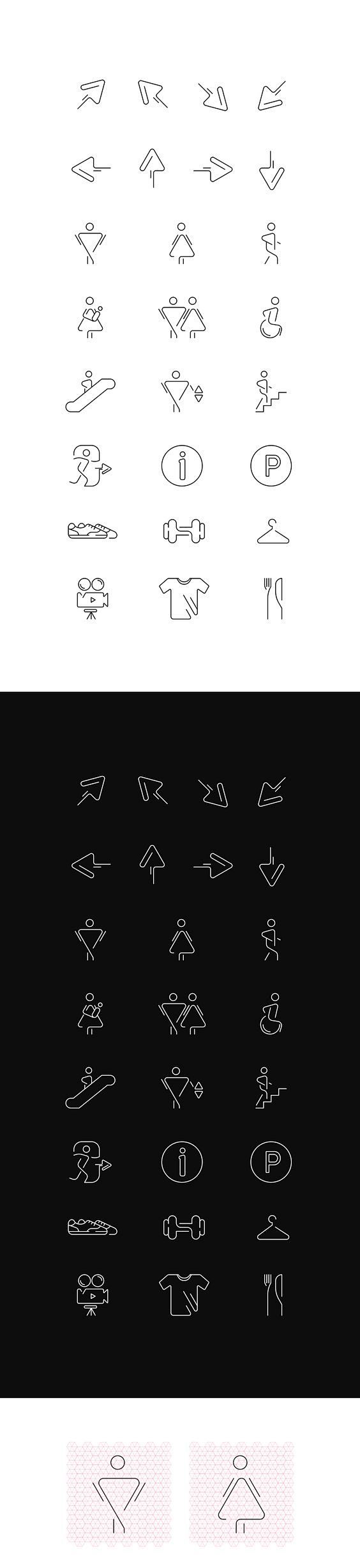 Wayfinding icon set ...