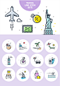 旅行度假系列图标集Travel line icon sets#ti013a22206-UI素材-美工云(meigongyun.com)