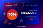 Landing page with mega sale