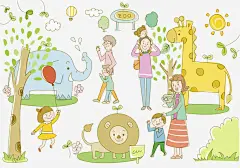 动物园人群免抠素材 装饰 设计图片 免费下载 页面网页 平面电商 创意素材 png素材