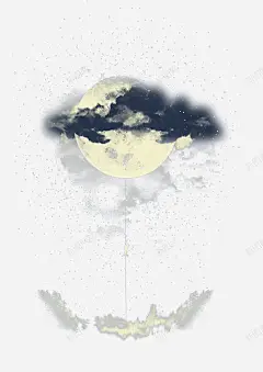 乌云月亮 页面网页 平面电商 创意素材