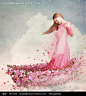 美丽的粉衣花仙子图片